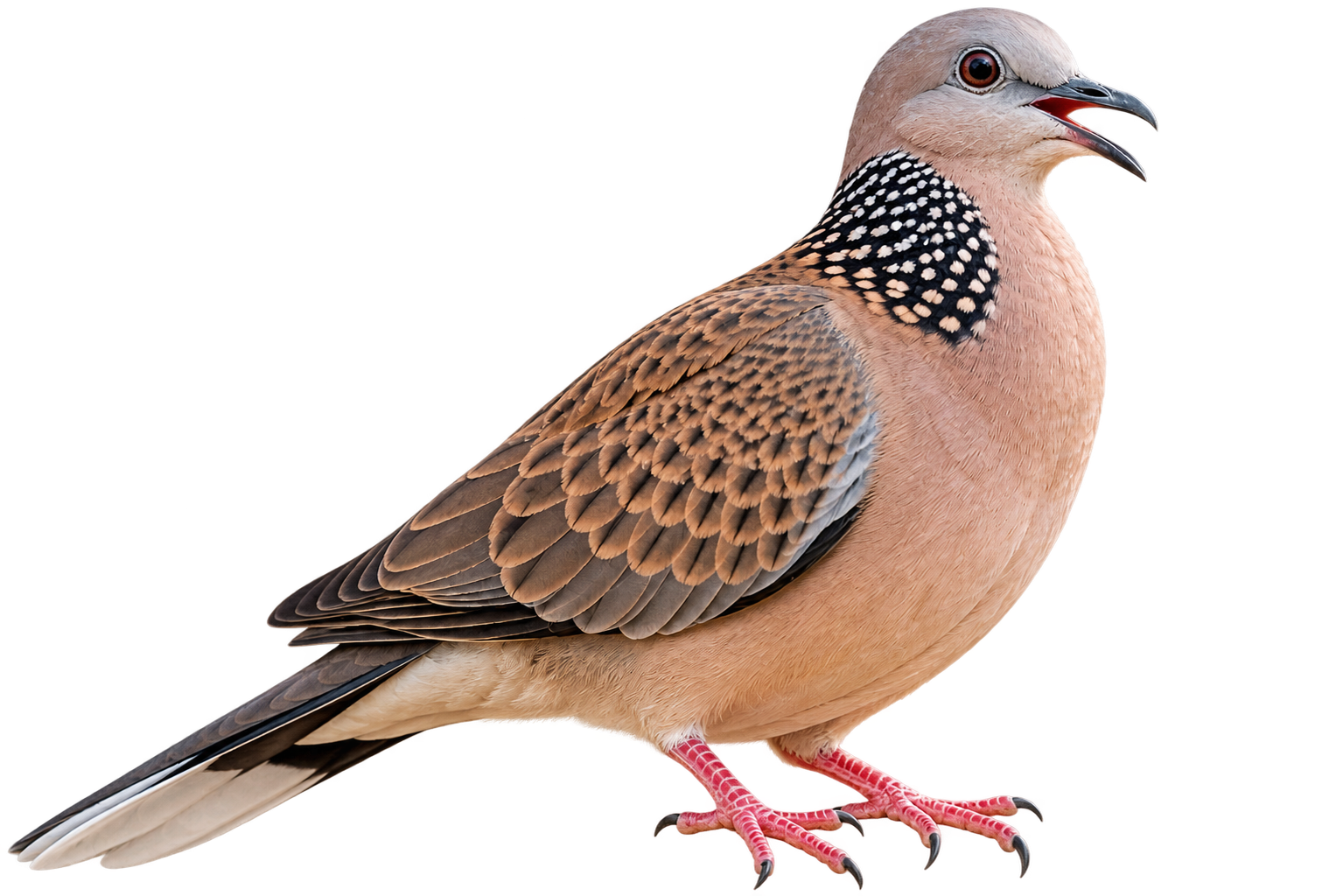 Burung tekukur di atas tenggeran